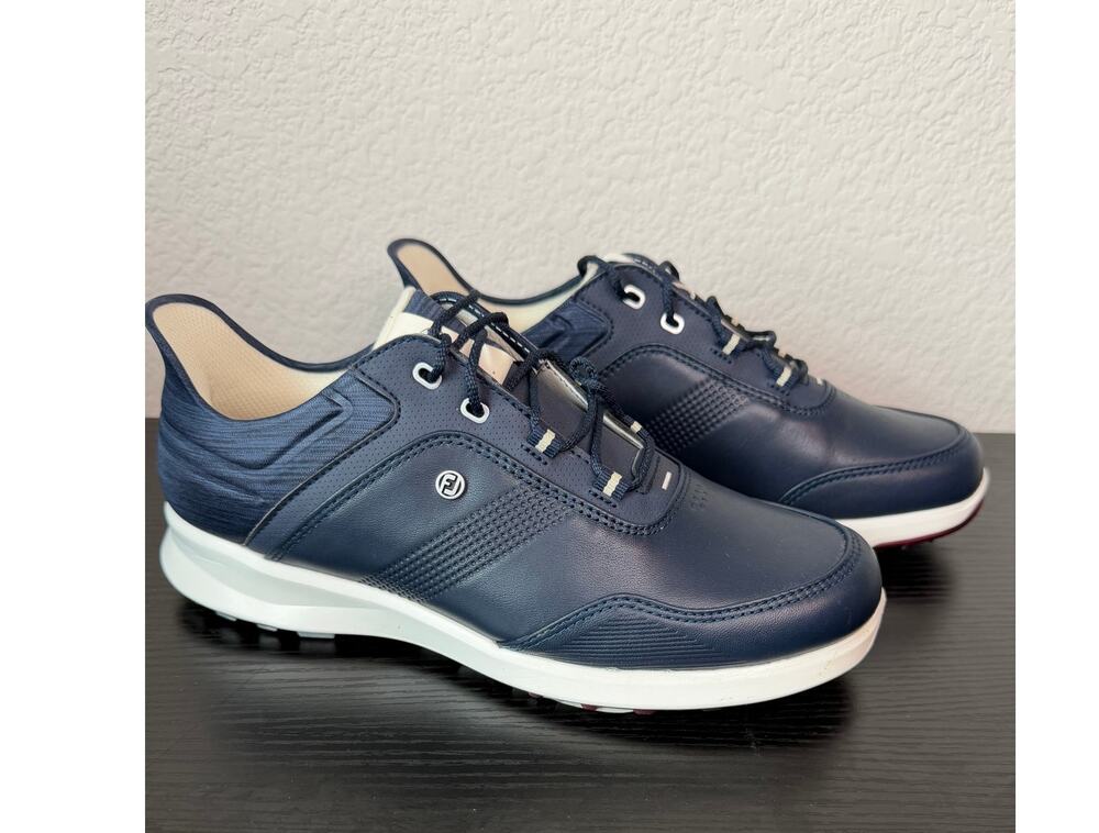 FootJoy Stratos 90126 Women's Navy Leather Spikeless Golf Shoes Size 7 M